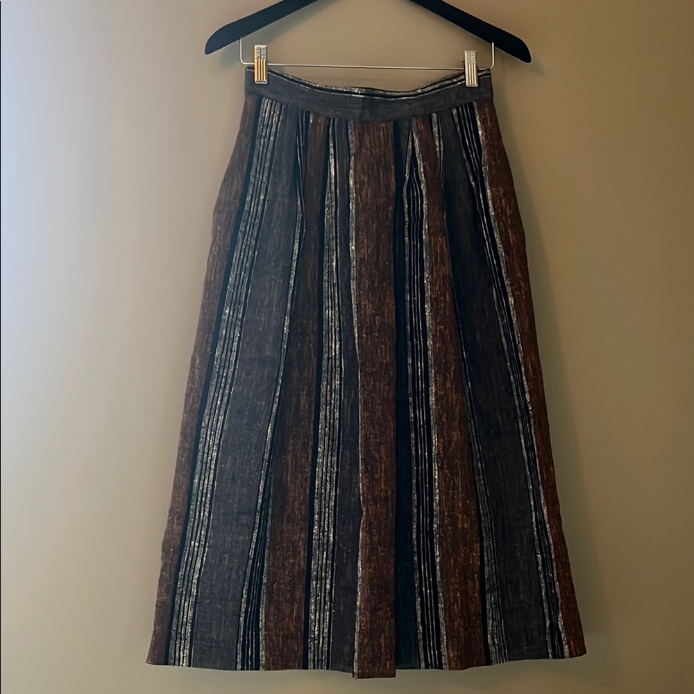 Striped Brown and Black Skirt